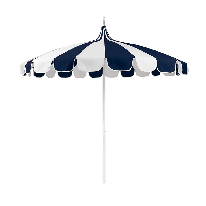 The Company Store Pagoda Umbrella With Manual Lift In Navy