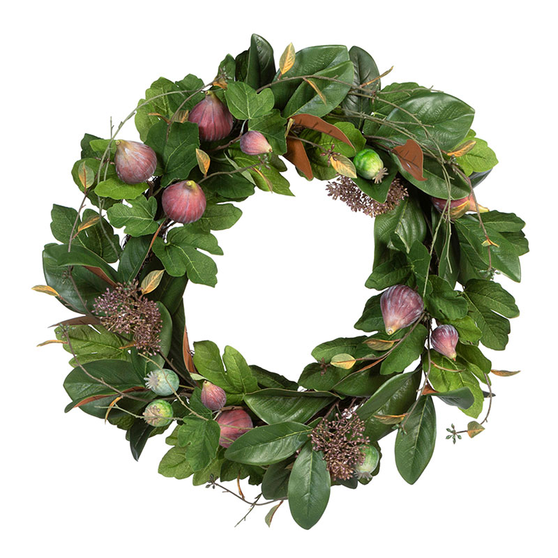 Magnolia Leaf and Fig Wreath The Company Store
