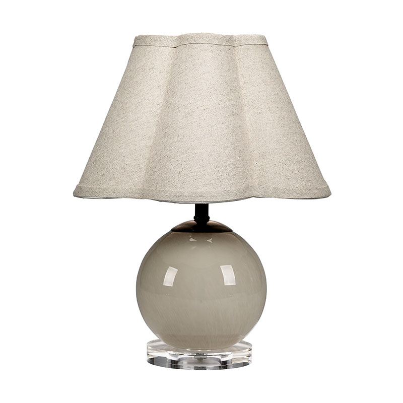 The Company Store Handblown Glass Table Lamp In Beige