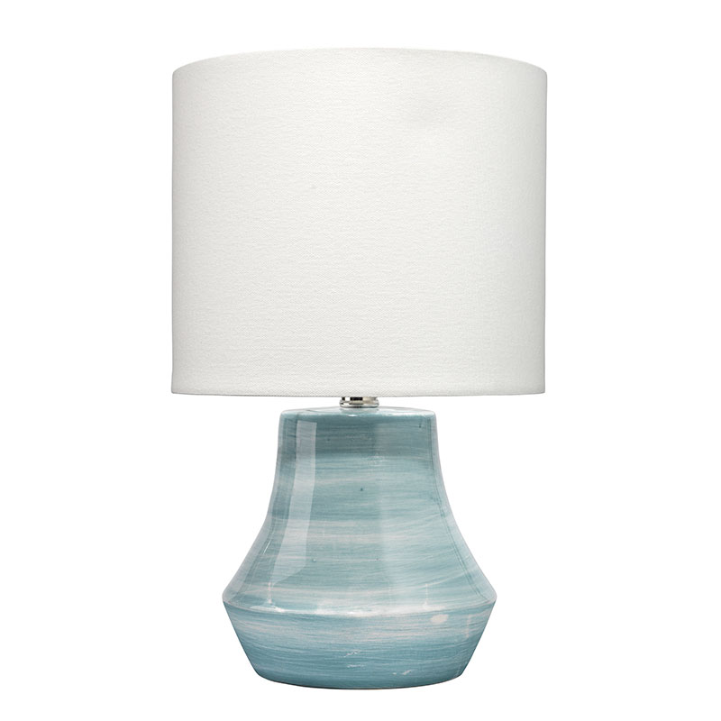 The Company Store Handcrafted Ceramic Swirl Table Lamp In Blue