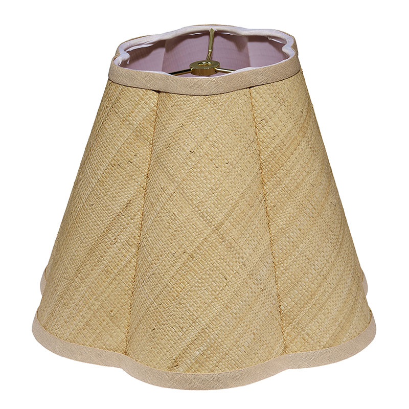 The Company Store Raffia Scalloped Lamp Shade In Beige
