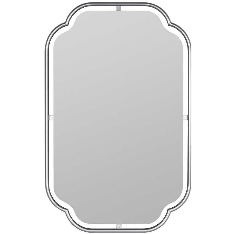 The Company Store Gilded Floating Frame Wall Mirror In Gray