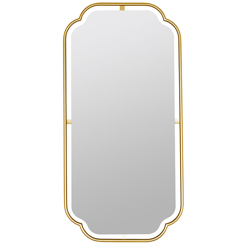 The Company Store Gilded Floating Frame Wall Mirror In Yellow