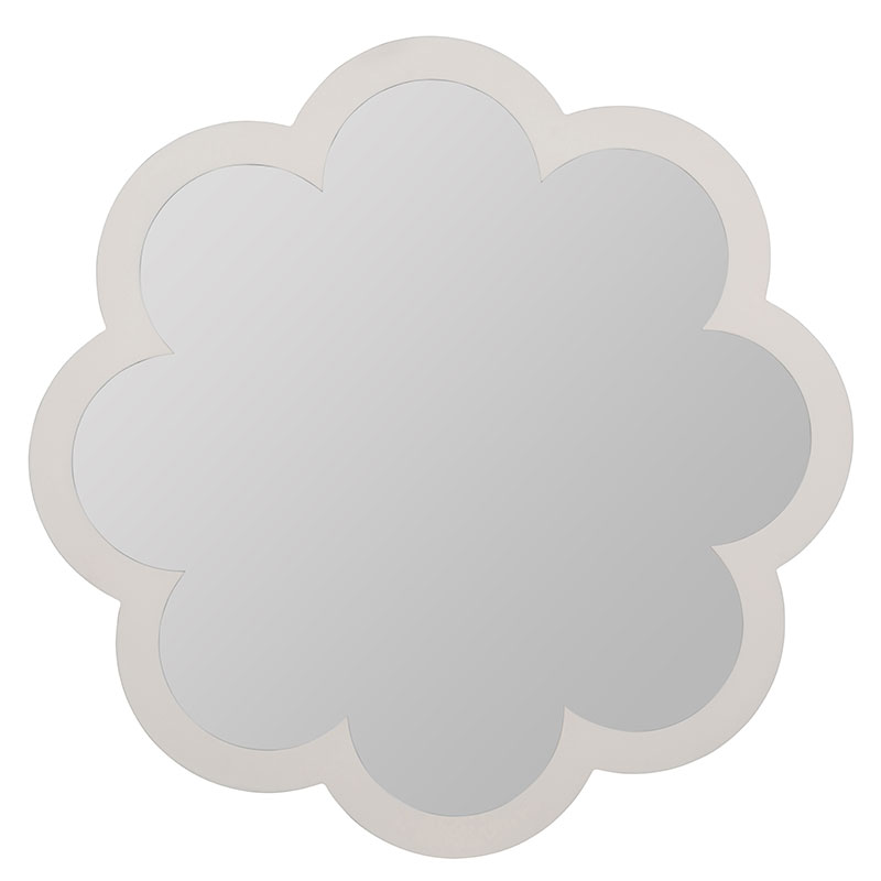 The Company Store Caitlin Wilson Poppy Scalloped Mirror In White