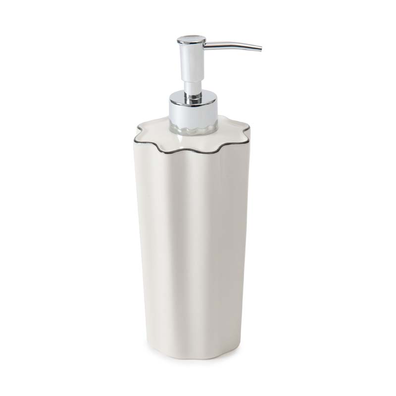The Company Store Scallop Soap Dispenser In White