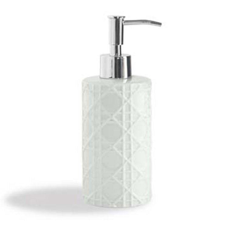The Company Store Porcelain Lattice Soap Dispenser In White