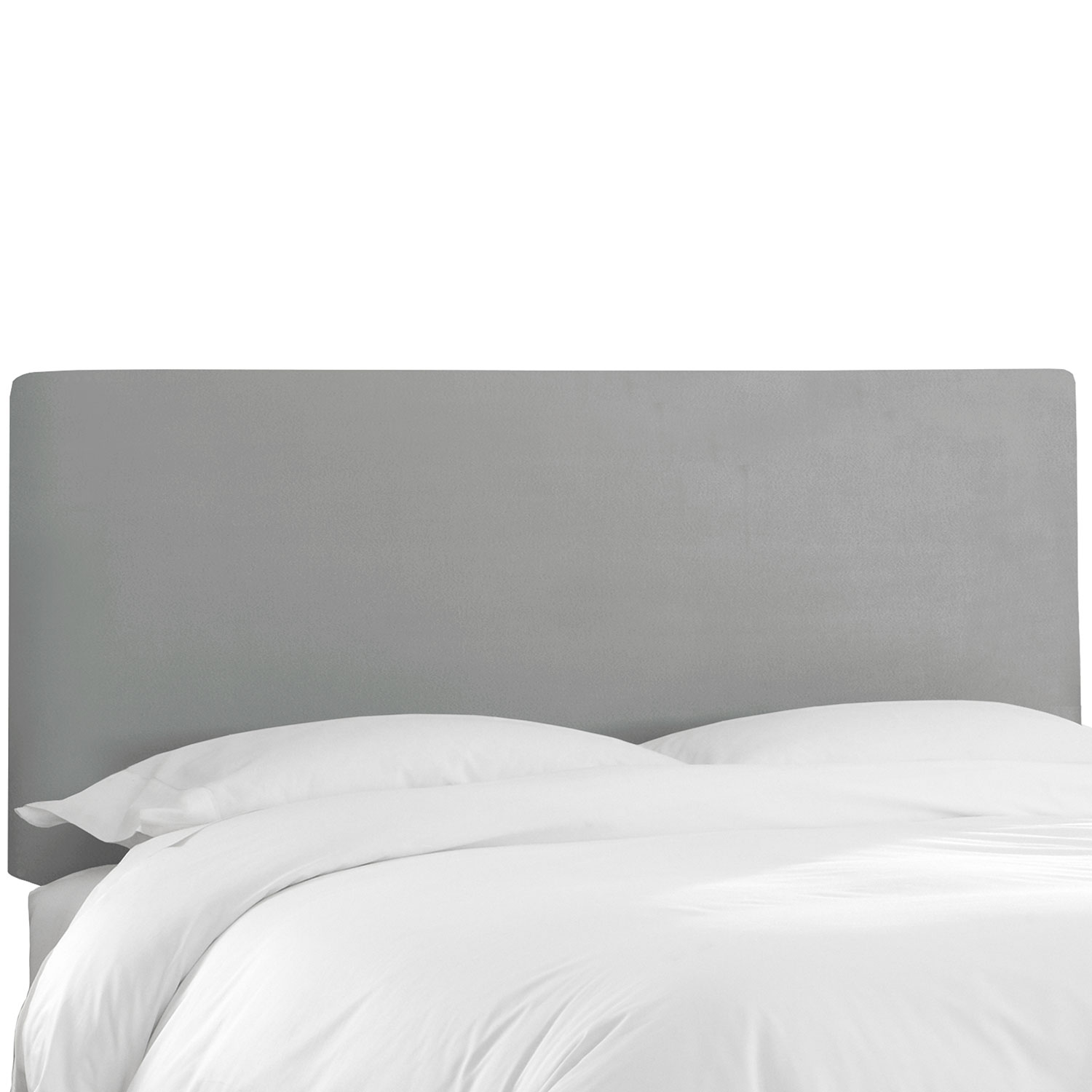 The Company Store Tribeca Velvet Headboard In Steel Gray