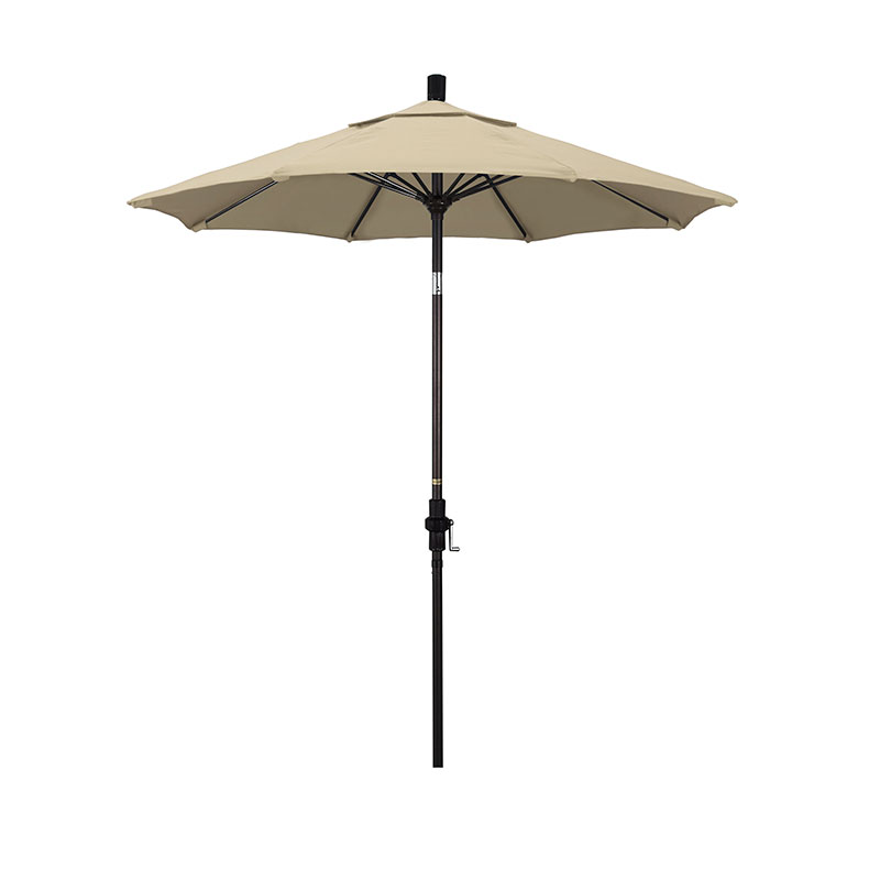 The Company Store Market Umbrella With Crank Lift In Antique Beige