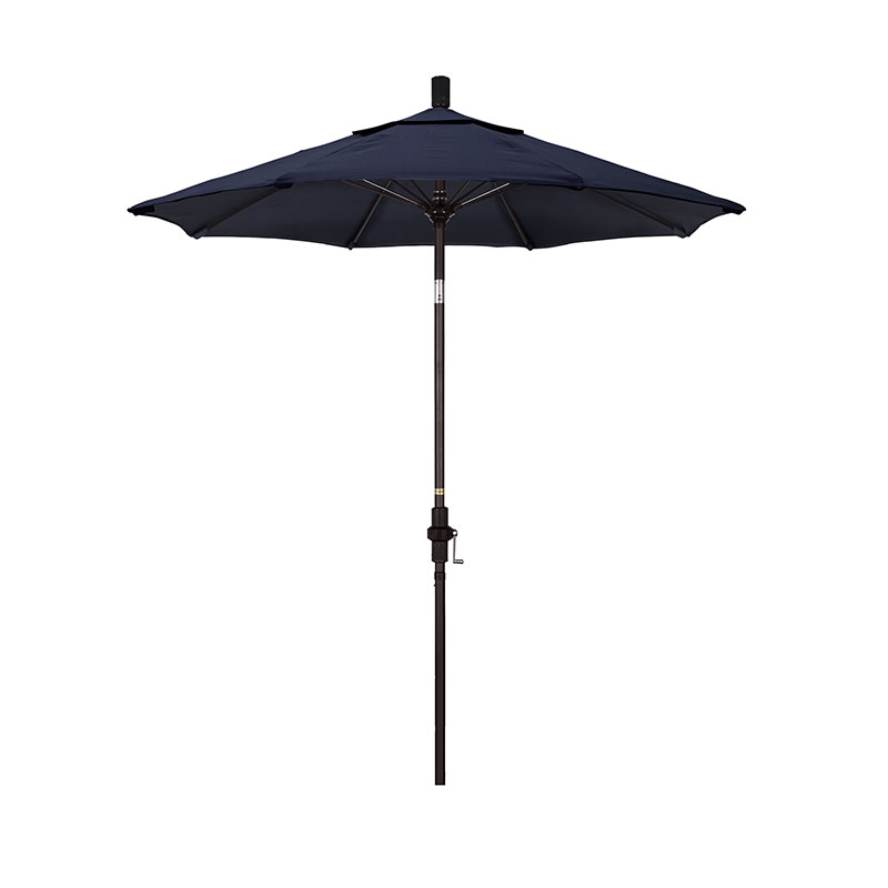 The Company Store Market Umbrella With Crank Lift In Blue