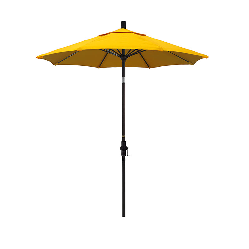 The Company Store Market Umbrella With Crank Lift In Sunflower Yellow