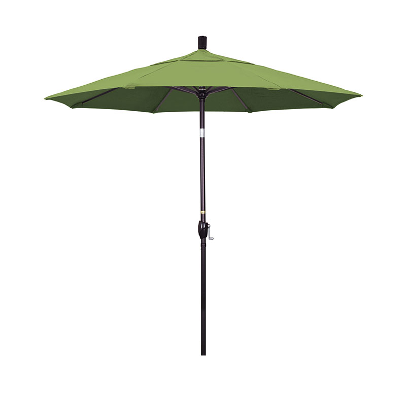 The Company Store Round Outdoor Patio Umbrella, Fiberglass With Twist Tilt In Green