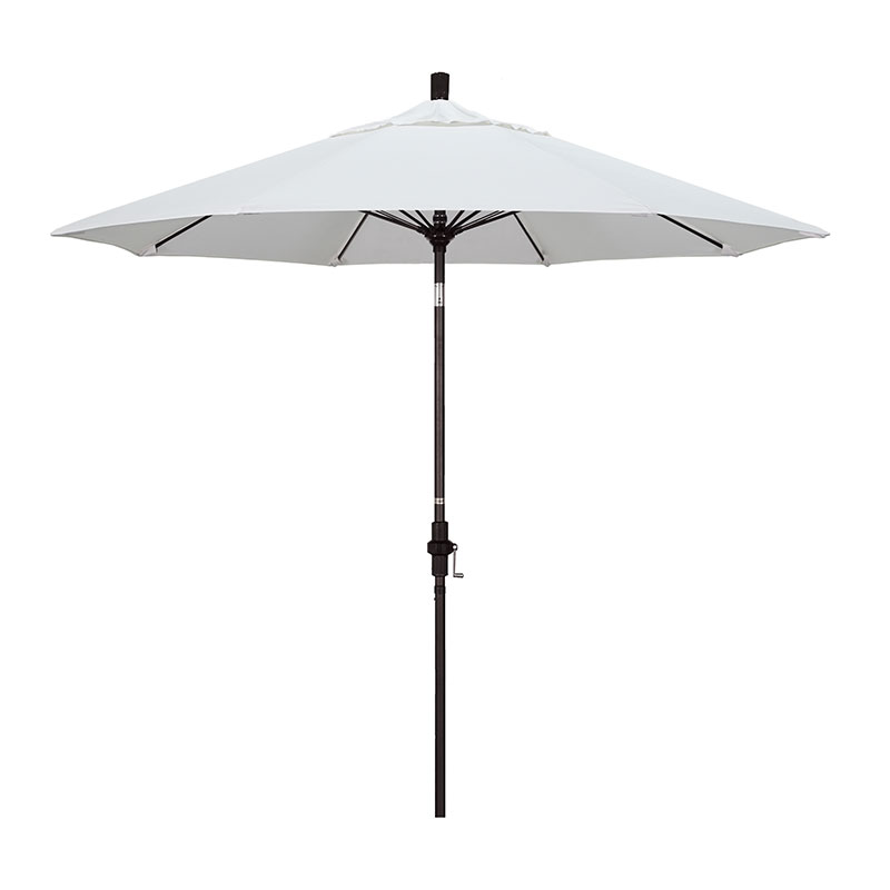 The Company Store Market Umbrella With Crank Lift In Ivory