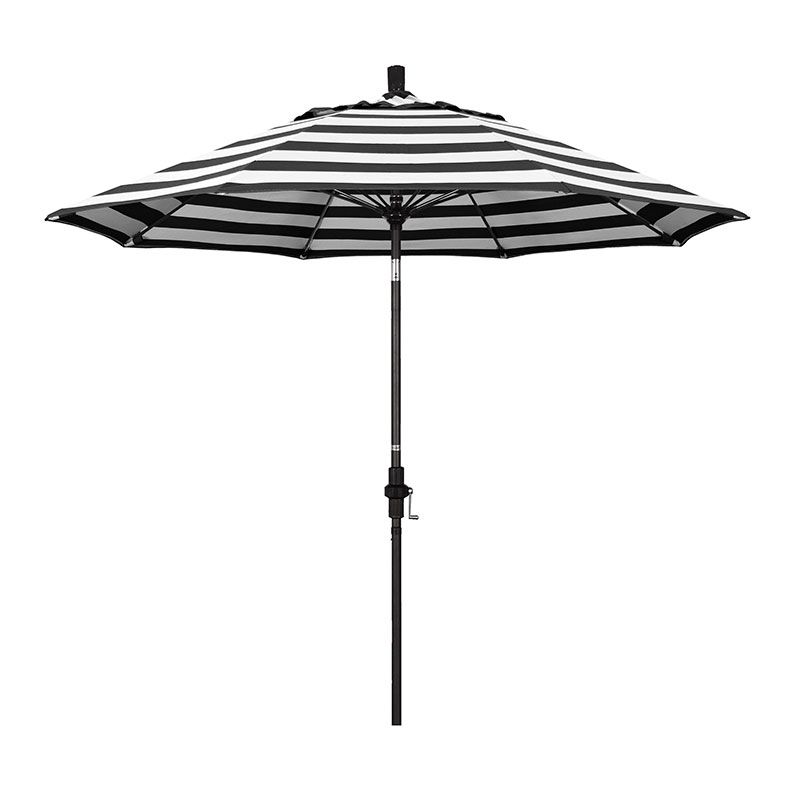 The Company Store Market Umbrella With Crank Lift In Cabana Classic Black