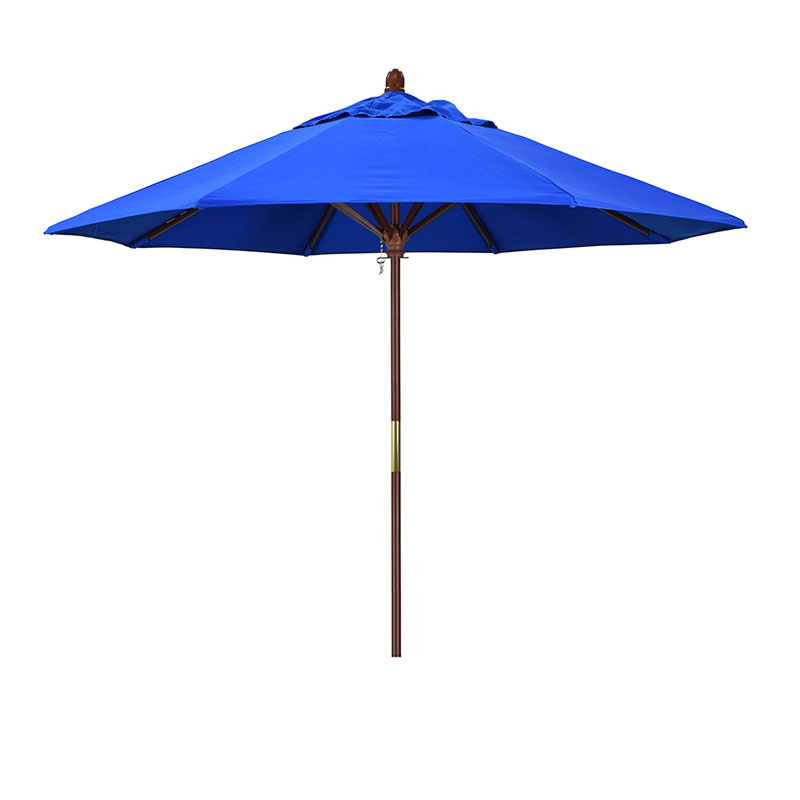 The Company Store Commercial Grade Umbrella With Hardwood Frame In Pacific Blue