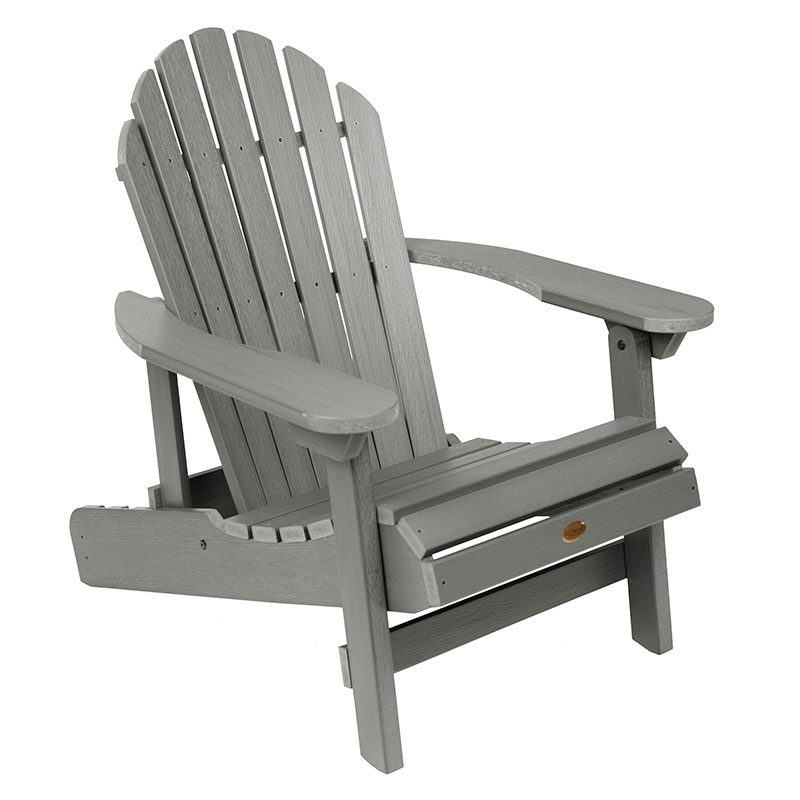 The Company Store Folding And Reclining Adirondack Chair In Gray