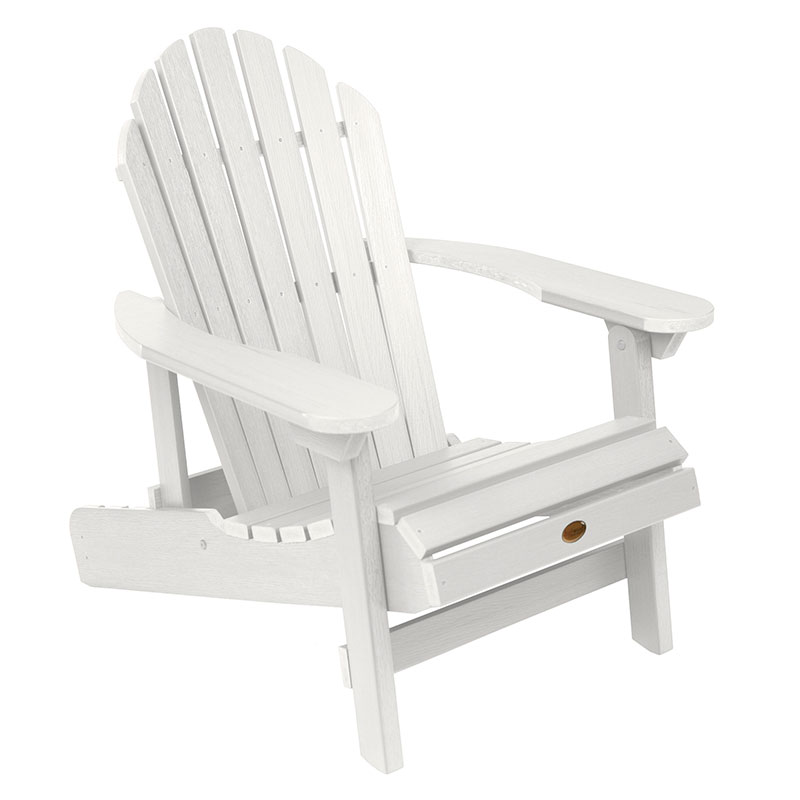 The Company Store Folding And Reclining Adirondack Chair In White