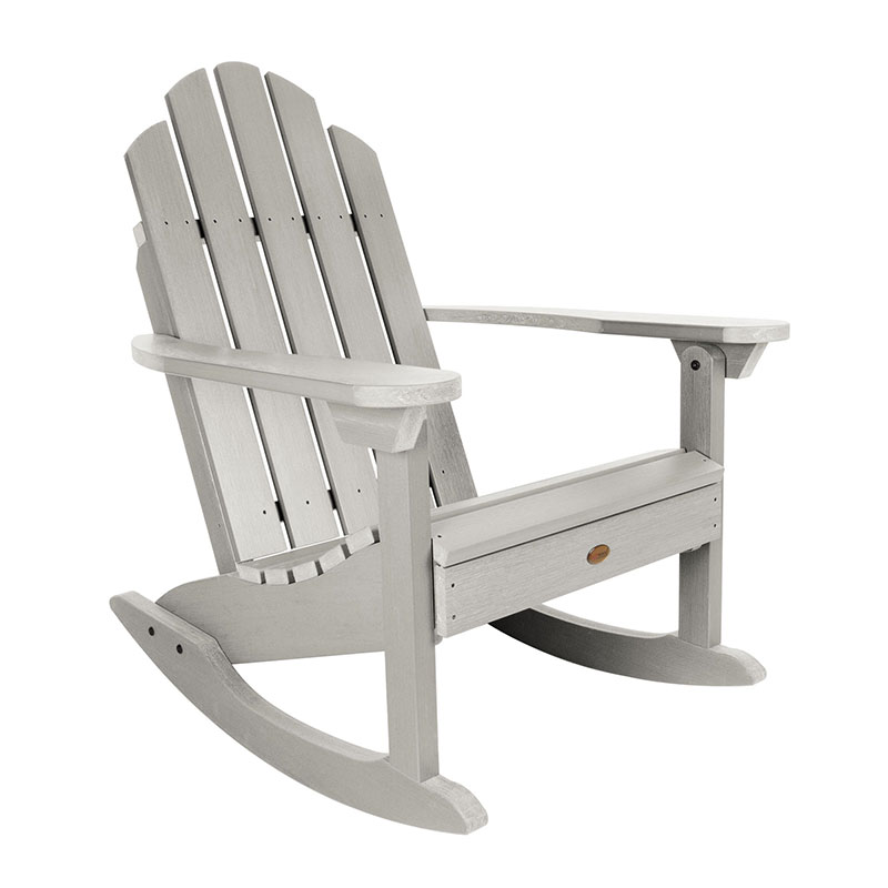 The Company Store Adirondack Rocking Chair In Light Gray
