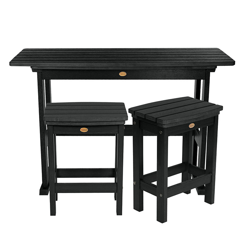 The Company Store 3-piece Counter Height Balcony Set In Black