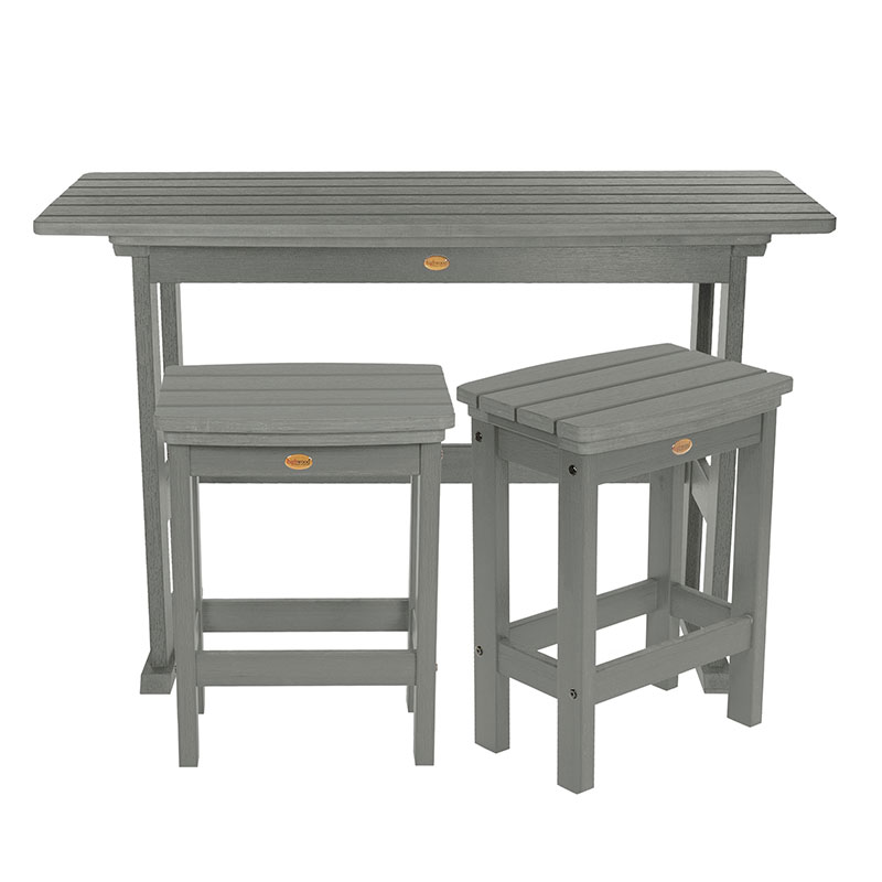 The Company Store 3-piece Counter Height Balcony Set In Gray
