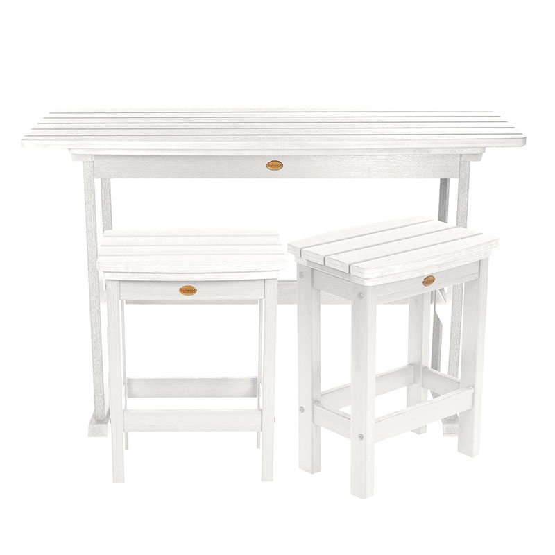The Company Store 3-piece Counter Height Balcony Set In White
