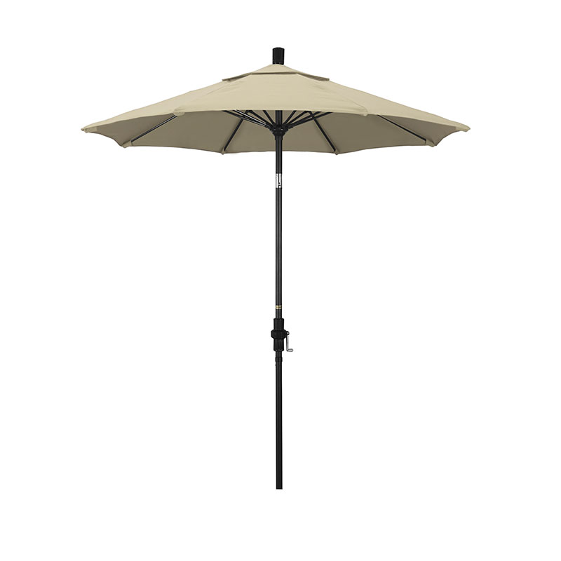 The Company Store Round Outdoor Patio Umbrella, Fiberglass With Twist Tilt In Antique Beige