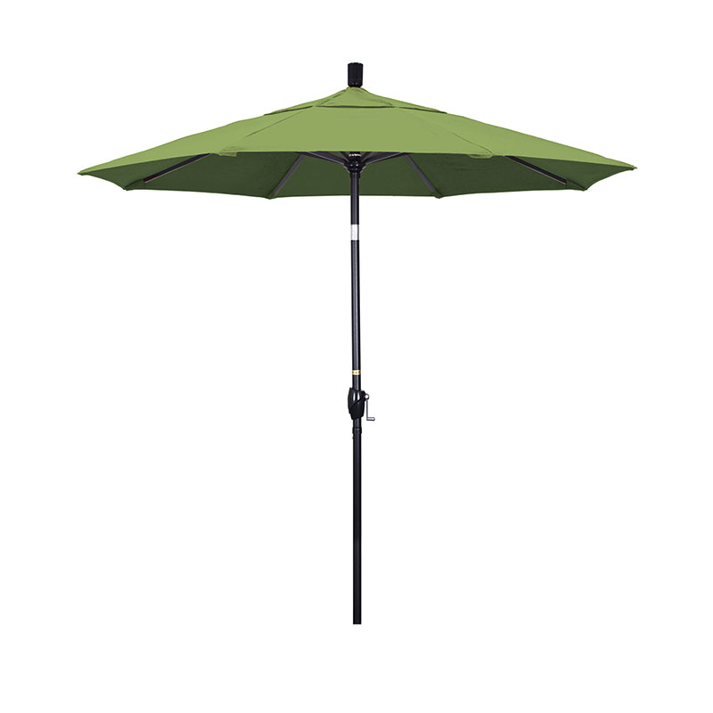 The Company Store Round Outdoor Patio Umbrella, Fiberglass With Twist Tilt In Green