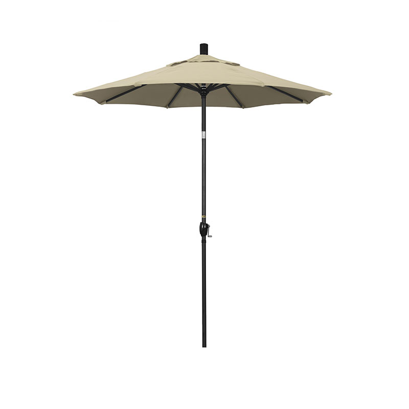 The Company Store 6' Round Outdoor Patio Umbrella, Aluminum With Push Button Tilt In Antique Beige