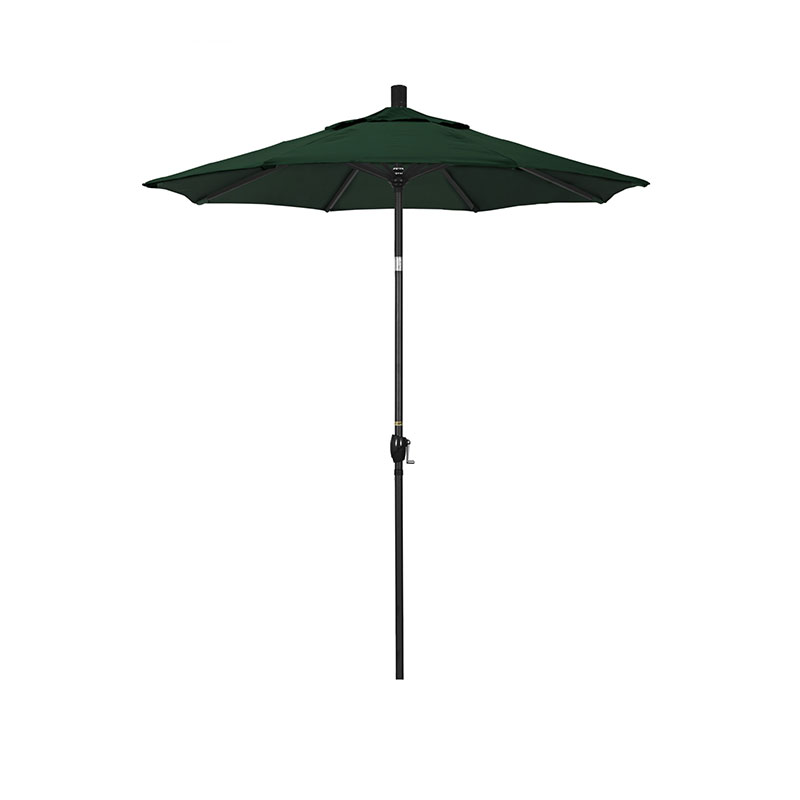 The Company Store 6' Round Outdoor Patio Umbrella, Aluminum With Push Button Tilt In Forest Green