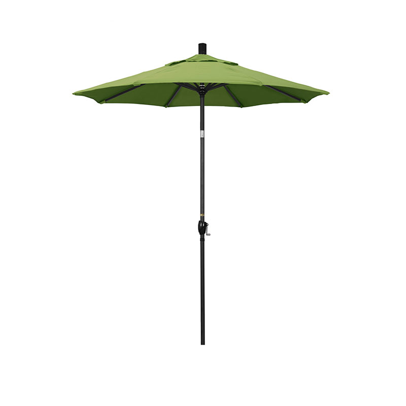 The Company Store 6' Round Outdoor Patio Umbrella, Aluminum With Push Button Tilt In Green