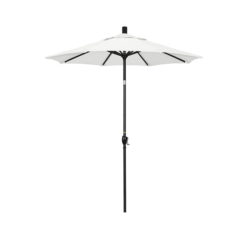 The Company Store 6' Round Outdoor Patio Umbrella, Aluminum With Push Button Tilt In Ivory