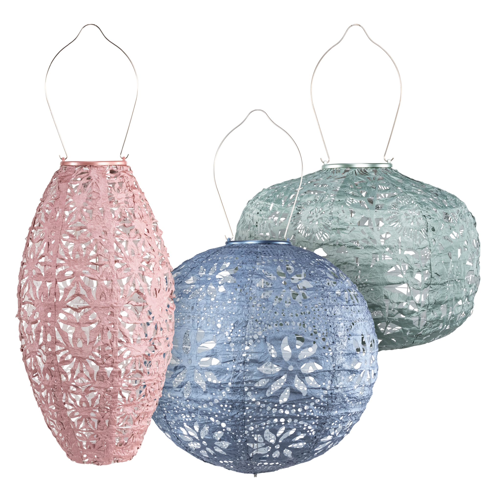 Soji Stella Pastel Solar Lanterns, Set of 3