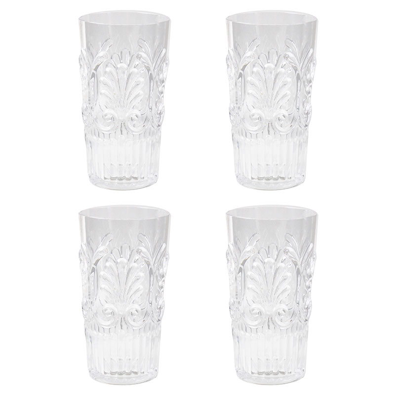 The Company Store Jewel Tumblers, Set Of 4 In White