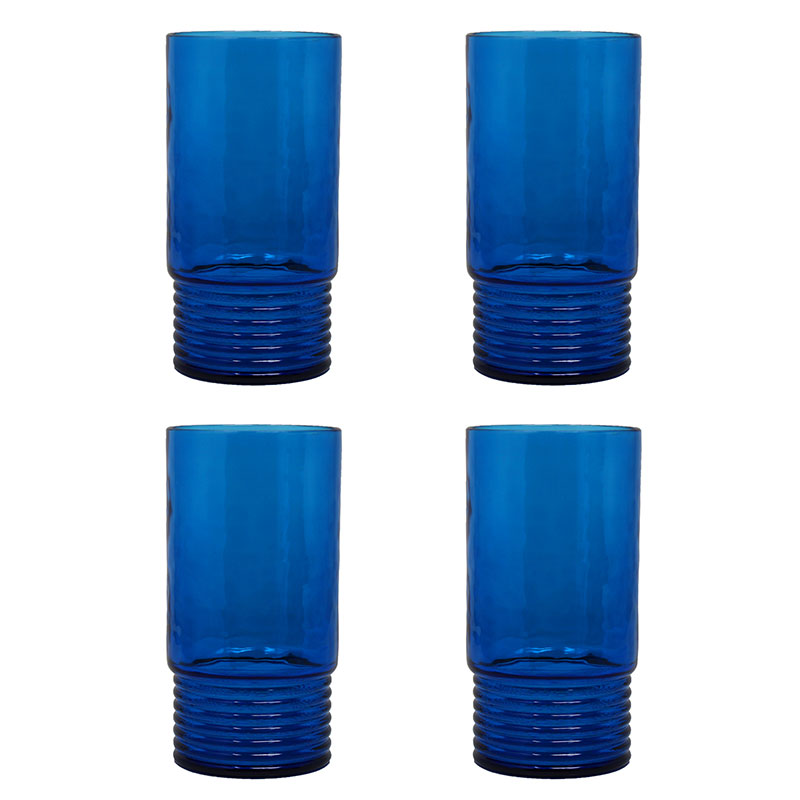 The Company Store Santorini Tumblers, Set Of 4 In Blue