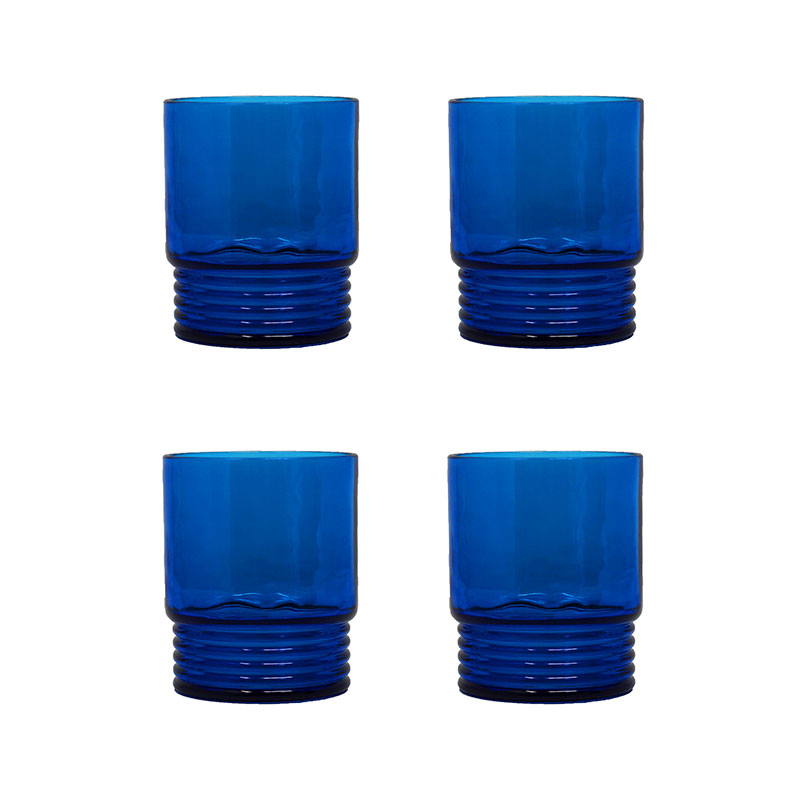 The Company Store Santorini Tumblers, Set Of 4 In Blue