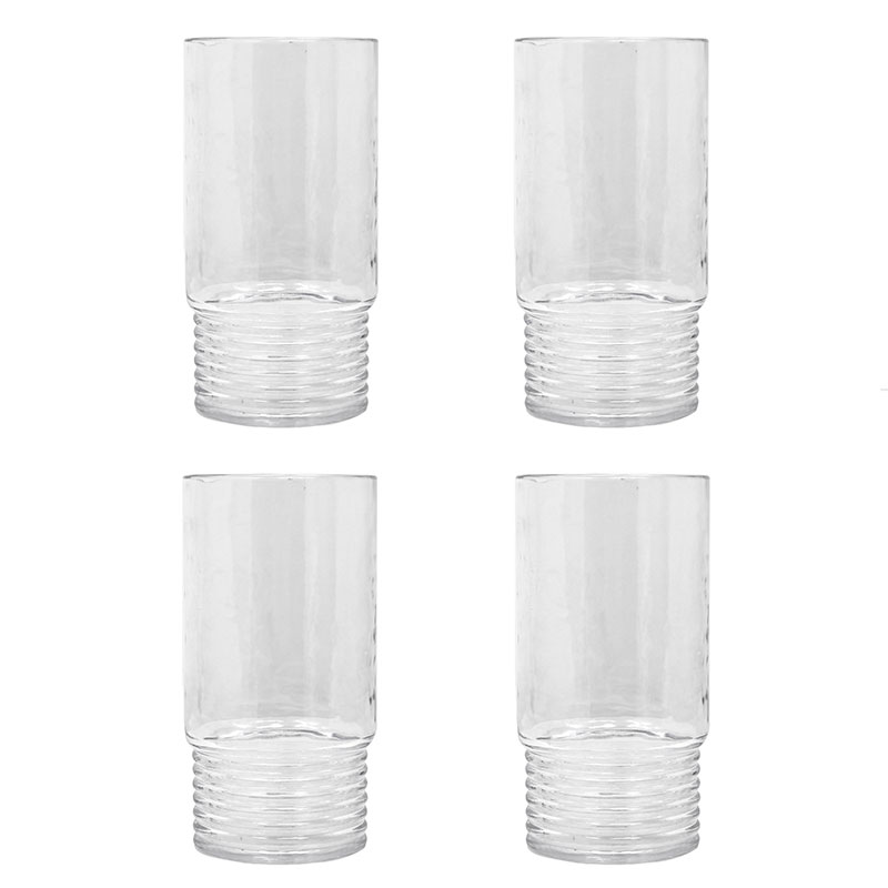The Company Store Santorini Tumblers, Set Of 4 In White