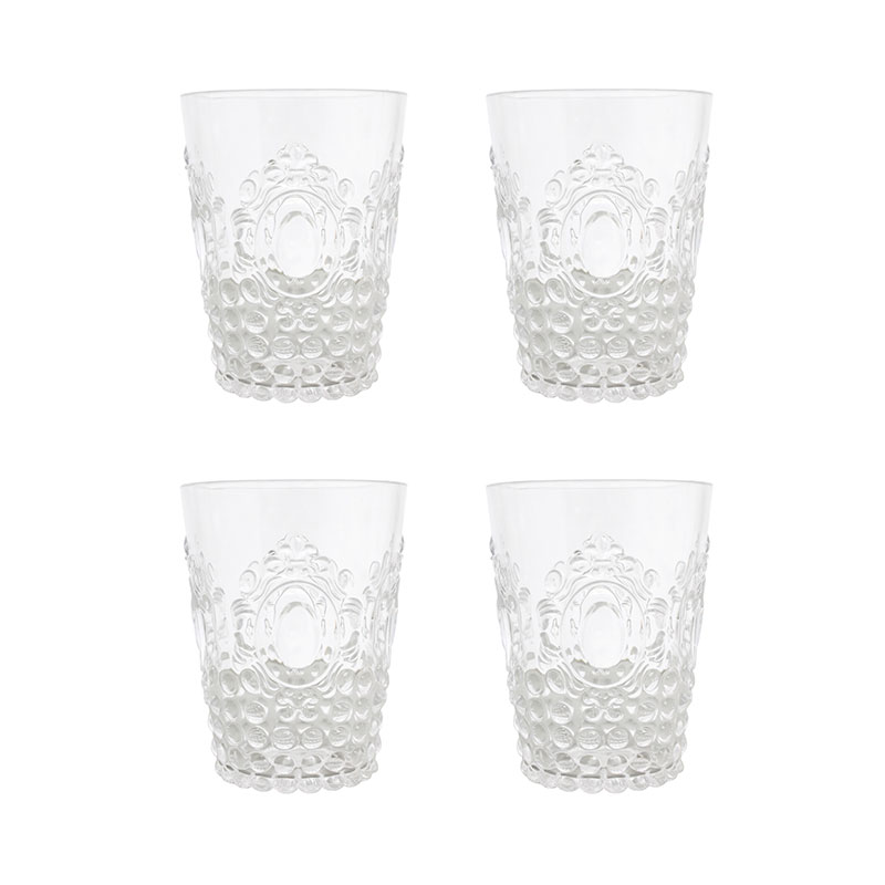 The Company Store Jewel Tumblers, Set Of 4 In White