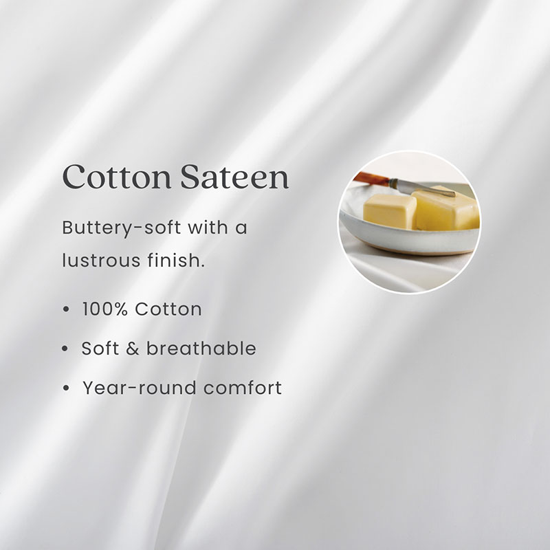 Embroidered Scallop Classic Smooth Sateen Solid Pillowcase Set|61158