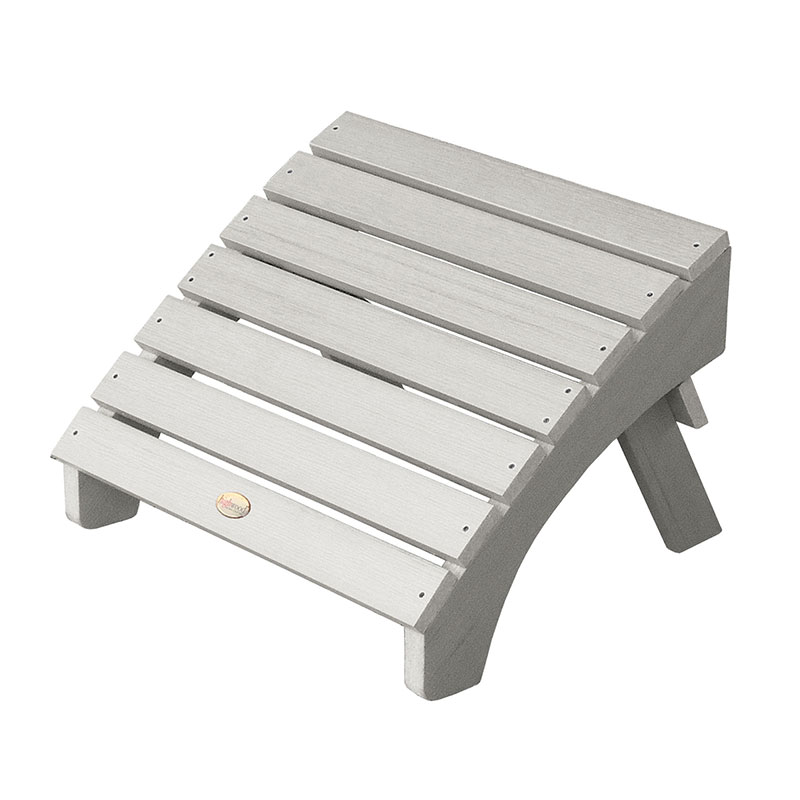 The Company Store Adirondack Folding Ottoman In Light Gray