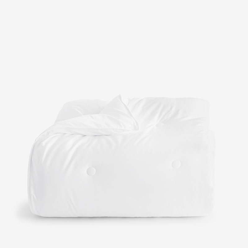 Classic Smooth Rayon Made From Bamboo Sateen Comforter - White, Queen