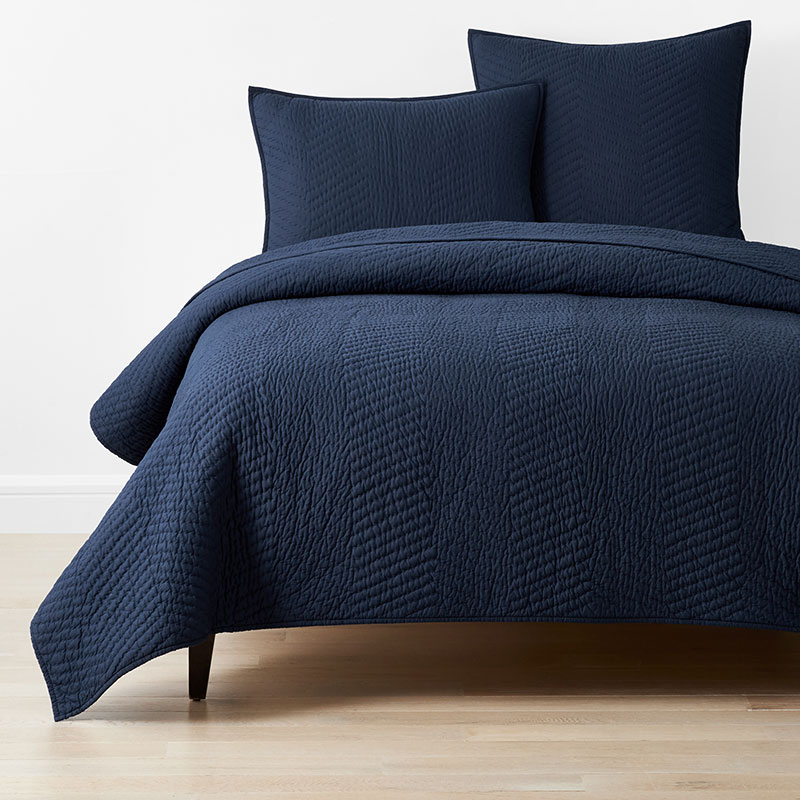 Voile Quilt - Navy Blue, Full/Queen