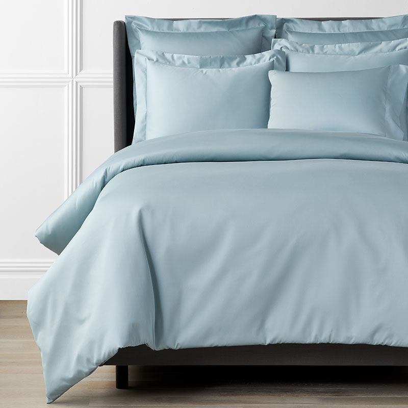 The Company Store Premium Smooth Supima® Cotton Wrinkle-free Sateen Duvet Cover In Blue
