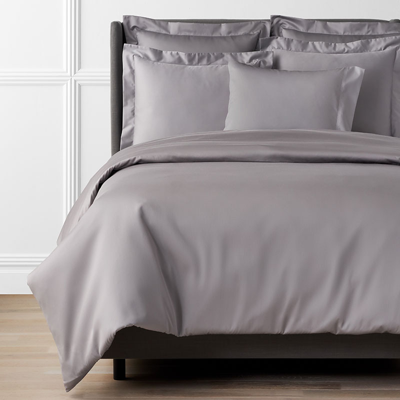 The Company Store Premium Smooth Supima® Cotton Wrinkle-free Sateen Duvet Cover In Gray