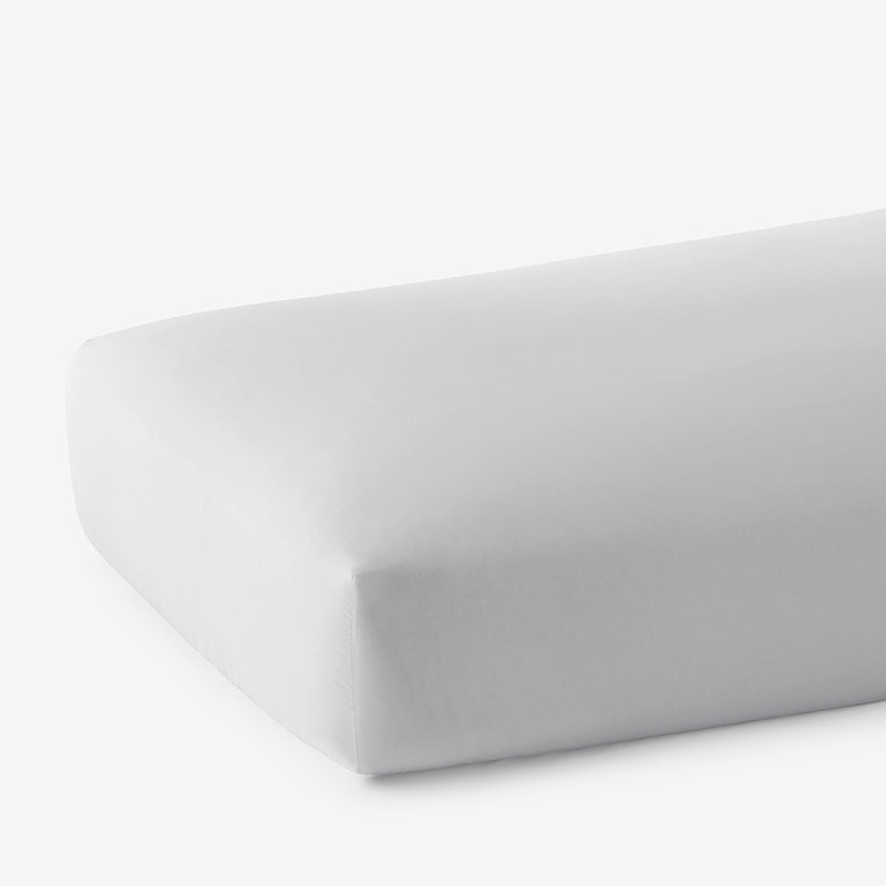 The Company Store Premium Cool Supima® Cotton Percale Fitted Bed Sheet In Pearl Gray