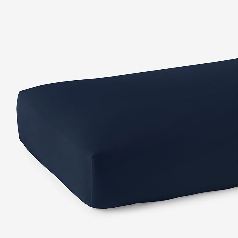 The Company Store Premium Smooth Supima® Cotton Wrinkle-free Sateen Deep Pocket Fitted Bed Sheet In Blue