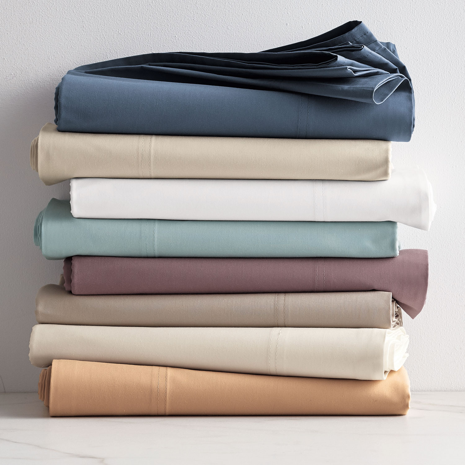 Premium Cool Organic Cotton Percale Flat Bed Sheet-TheCompanyStore|59155
