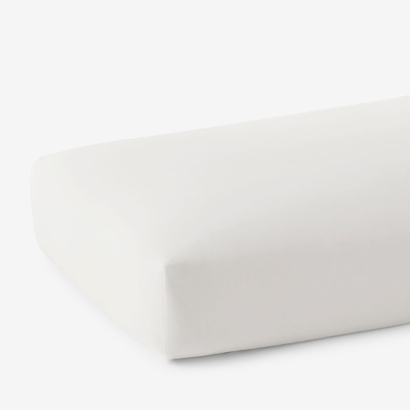 The Company Store Premium Cool Organic Cotton Percale Percale Fitted Bed Sheet In Ivory
