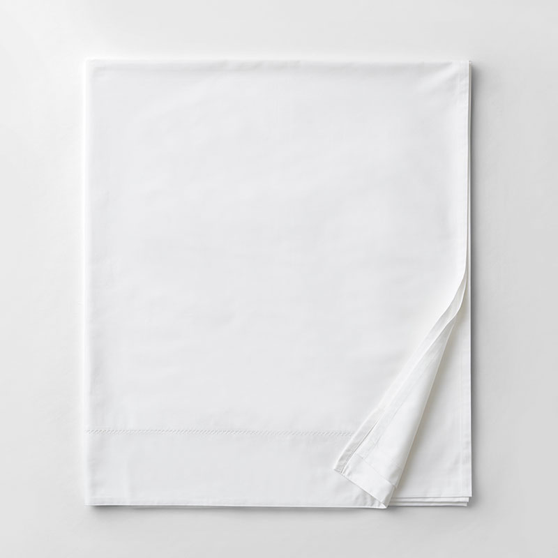 Solid 300-Thread Count Organic Cotton Sateen Flat Sheet | The Company Store