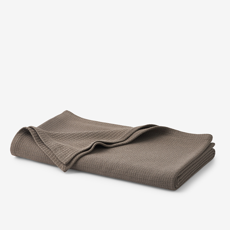 The Company Store Cotton Weave Blanket In Brown