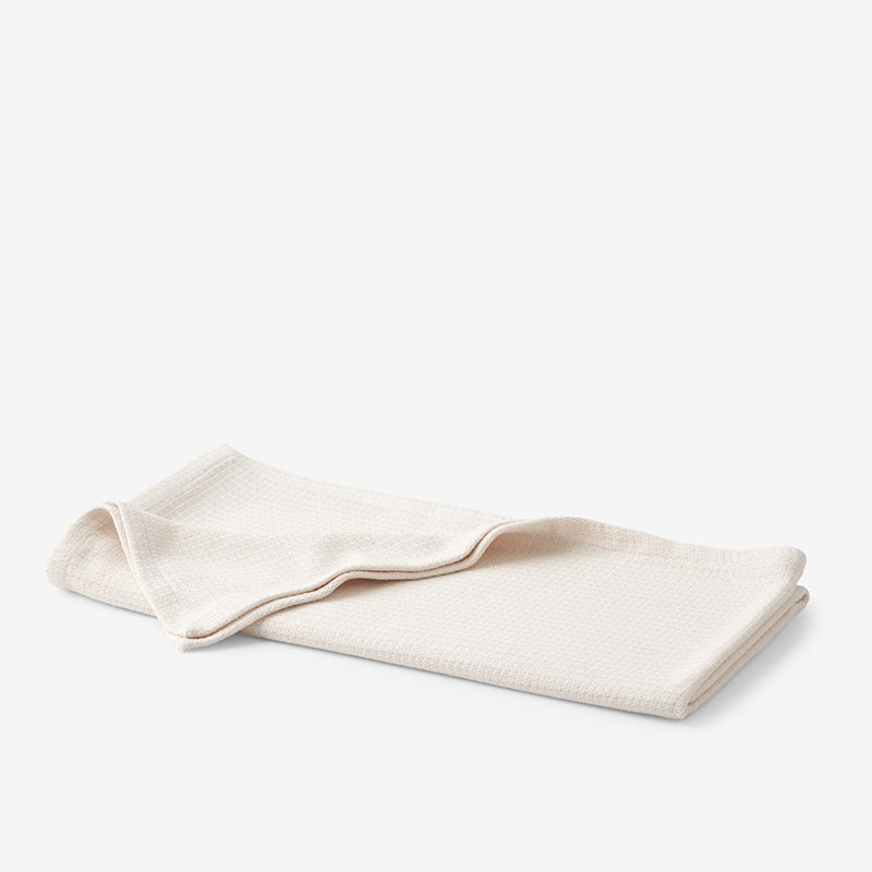The Company Store Cotton Weave Throw Blanket In Ivory