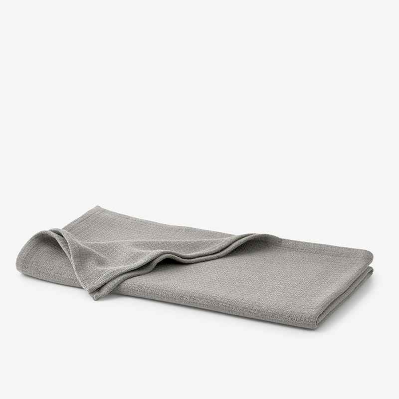 The Company Store Cotton Weave Throw Blanket In Mineral Gray